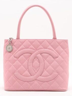 CHANEL PINK CAVIAR LEATHER TOTE A105 MOG